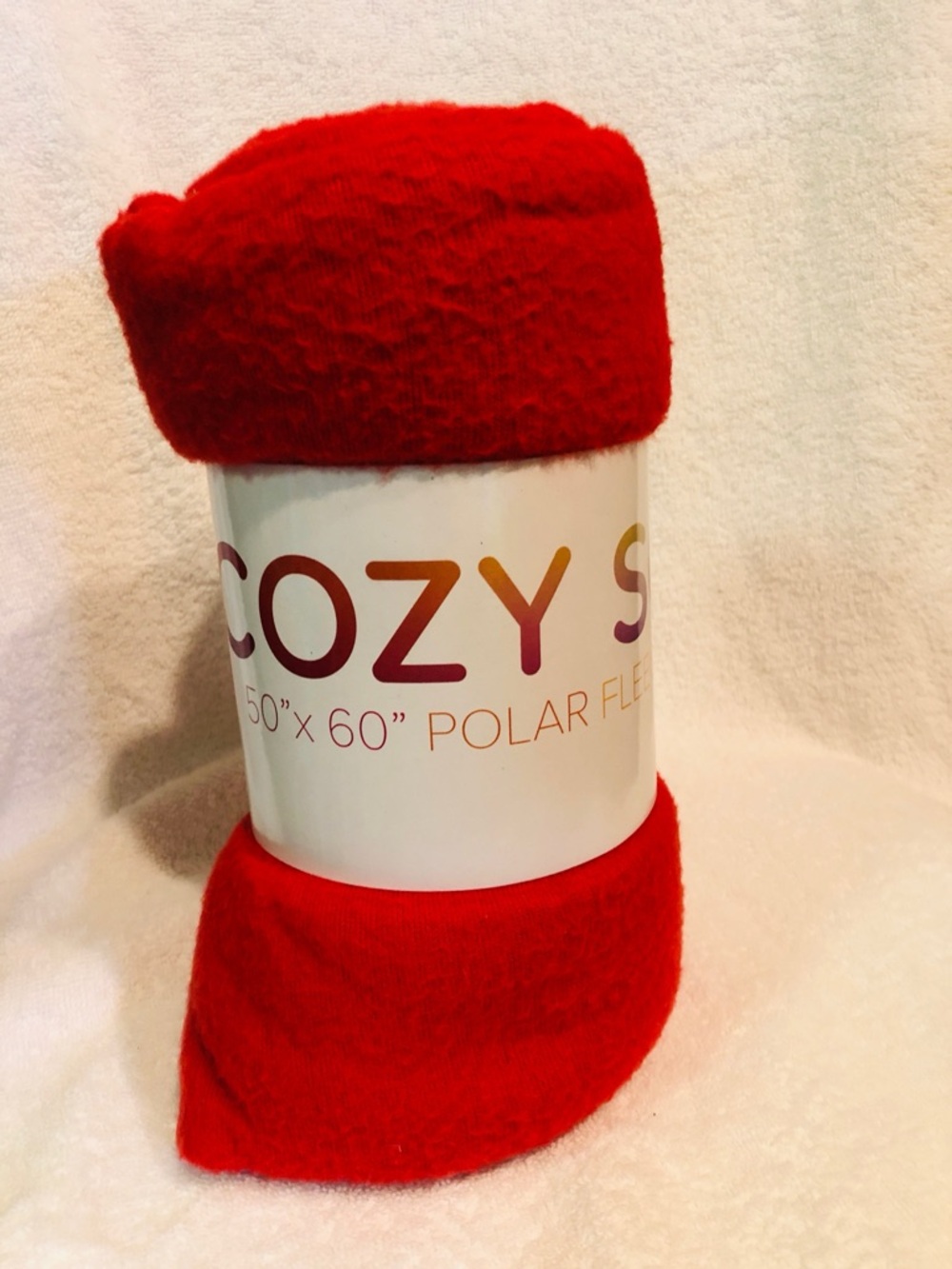 Cozy Soft Red Polar Fleece Throw Blanket